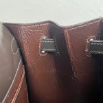 Mini Kelly 20 Dark Brown Box Calfskin Gold Plated O Circle Stamp - Image 18