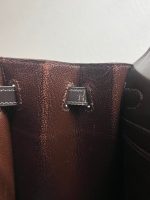 Mini Kelly 20 Dark Brown Box Calfskin Gold Plated O Circle Stamp - Image 17