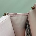 22S Light Pink Caviar Quilted Crystal CC Wallet on Chain WOC LGHW - Image 15