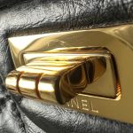 19A Black Aged Calfskin Quilted Mini Reissue 2.55 Flap Gold Hardware Light gold - Image 14
