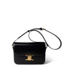 Celine Triomph Black Shiny Calfskin Gold Hardware - Image 14
