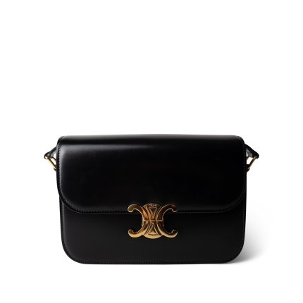 Celine Triomph Black Shiny Calfskin Gold Hardware