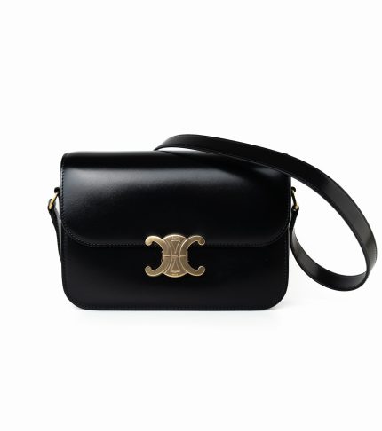 Celine Triomph Black Shiny Calfskin Bag