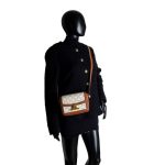 Celine Teen Triomphe Bag Canvas and Calfskin White - Image 15