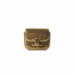 Celine Gold Mini Triomphe Sequins and Calfskin - Image 3