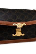 Celine Tan Triomph Canvas And Calfskin Triomphe Bag - Image 10