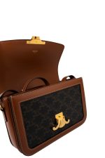 Celine Tan Triomph Canvas And Calfskin Triomphe Bag - Image 9