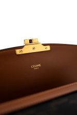 Celine Tan Triomph Canvas And Calfskin Triomphe Bag - Image 11
