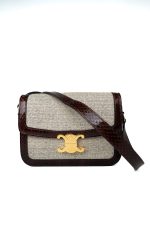 Celine Triomph Bag in Textile and Whips - Image 2