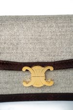 Celine Triomph Bag in Textile and Whips - Image 4