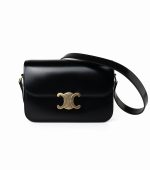 Celine Triomph Black Shiny Calfskin Bag