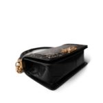 19A Old Medium Le Boy Black and Gold Crocodile Embossed Graffiti - Image 12