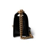 19A Old Medium Le Boy Black and Gold Crocodile Embossed Graffiti - Image 6