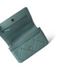 19C Tiffany Blue Lambskin Quilted 19 Wallet on Chain Mixed Hardware - Image 12