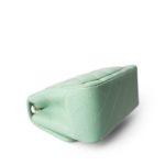 21C Green Lambskin Quilted Mini Square Flap Light Gold Hardware - Image 11