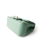 21C Green Lambskin Quilted Mini Square Flap Light Gold Hardware - Image 8