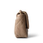 21S Dark Beige Lambskin Quilted 19 Flap Small Mixed Hardware - Image 4
