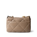 21S Dark Beige Lambskin Quilted 19 Flap Small Mixed Hardware - Image 3