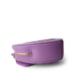 22S CC In Love Purple Lambskin Quilted Large Heart Bag - Image 10