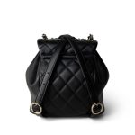 24P Duma Backpack Small Black Light Gold Hardware - Image 3