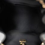 24P Duma Backpack Small Black Light Gold Hardware - Image 13