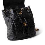 Chanel Vintage Black Leather Duma Backpack GHW - Image 2