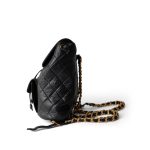 Chanel Vintage Black Leather Duma Backpack GHW - Image 3