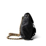 Chanel Vintage Black Leather Duma Backpack GHW - Image 6