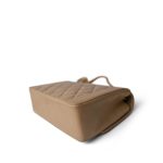 Diana Flap Beige Lambskin Quilted Medium Gold Hardware - Image 13