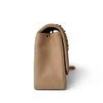Diana Flap Beige Lambskin Quilted Medium Gold Hardware - Image 7