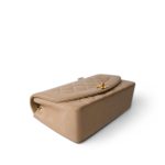 Diana Flap Beige Lambskin Quilted Medium Gold Hardware - Image 9
