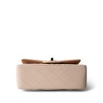 Light Beige / Beige Lambskin Quilted Mini Top Handle Light Gold Hardware - Image 7