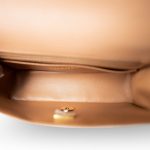 Light Beige / Beige Lambskin Quilted Mini Top Handle Light Gold Hardware - Image 10
