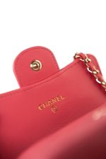 21C Coral/Pink Lambskin Quilted O Belt Bag Light Gold Hardware - Image 4