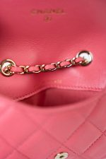21C Coral/Pink Lambskin Quilted O Belt Bag Light Gold Hardware - Image 6
