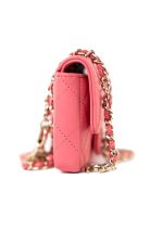 21C Coral/Pink Lambskin Quilted O Belt Bag Light Gold Hardware - Image 7