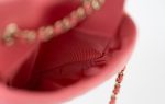 21C Coral/Pink Lambskin Quilted O Belt Bag Light Gold Hardware - Image 8