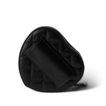 22S CC In Love Heart Zipped Black Lambskin Quilted Belt Bag LGHW - Image 2