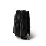 22S CC In Love Heart Zipped Black Lambskin Quilted Belt Bag LGHW - Image 3