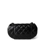 Black Calfskin Quilted CC Uniform Flap Belt Bag Silver Hardware - Image 6