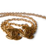 Gold Quilted Double CC Belt - Image 3