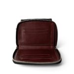 12C Black Caviar Quilted Mini Dual Zipper Case Silver Hardware - Image 9