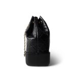 19C Black Aged Calfskin Quilted Gabrielle Backpack - Image 7