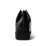 19C Black Aged Calfskin Quilted Gabrielle Backpack - Image 2