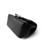 21P Black Lambskin Quilted Mini Square Flap Light Gold Hardware - Image 9