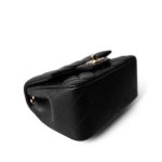 21P Black Lambskin Quilted Mini Square Flap Light Gold Hardware - Image 6