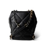 24C Black Lambskin Quilted 19 Flap Backpack Mixed Hardware - Image 9
