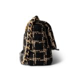 Black and Beige Tweed 19 Flap Small Mixed Hardware - Image 3