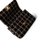 Black and Beige Tweed 19 Flap Small Mixed Hardware - Image 10