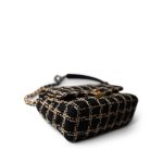 Black and Beige Tweed 19 Flap Small Mixed Hardware - Image 7